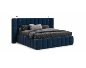 Кровать BOSS.XO 180*200 велюр Monolit синий