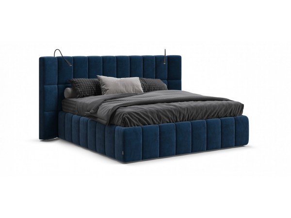 Кровать BOSS.XO 180*200 велюр Monolit синий Кровать BOSS.XO 180*200 велюр Monolit синий