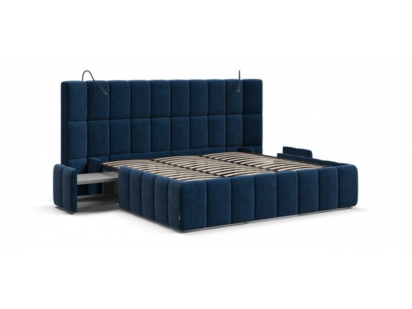 Кровать BOSS.XO 180*200 велюр Monolit синий Кровать BOSS.XO 180*200 велюр Monolit синий