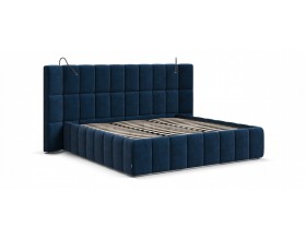Босс ХО Кровать 180*200 Велюр Монолит синий