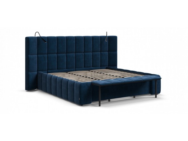 Кровать BOSS.XO 180*200 велюр Monolit синий Кровать BOSS.XO 180*200 велюр Monolit синий