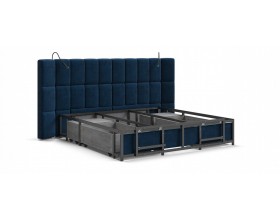 Босс ХО Кровать 180*200 Велюр Монолит синий