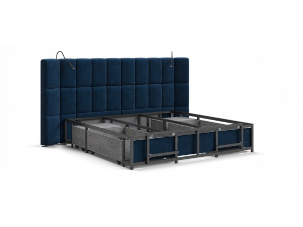 Кровать BOSS.XO 180*200 велюр Monolit синий Кровать BOSS.XO 180*200 велюр Monolit синий