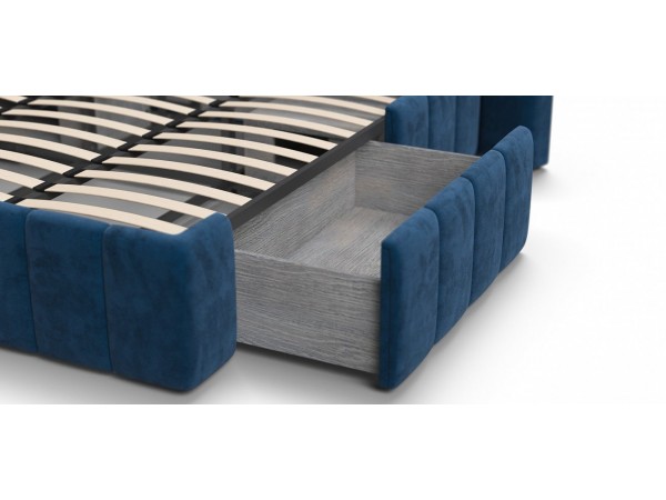 Кровать BOSS.XO 180*200 велюр Monolit синий Кровать BOSS.XO 180*200 велюр Monolit синий