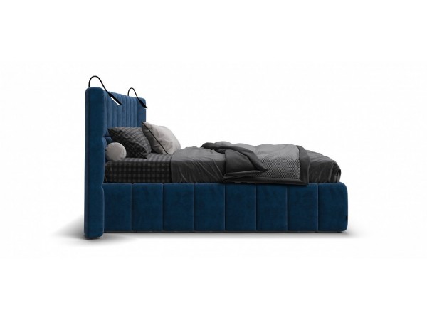 Кровать BOSS.XO 180*200 велюр Monolit синий Кровать BOSS.XO 180*200 велюр Monolit синий
