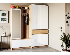 Модульная прихожая Стоуби дуб крафт золотой/глянец белый