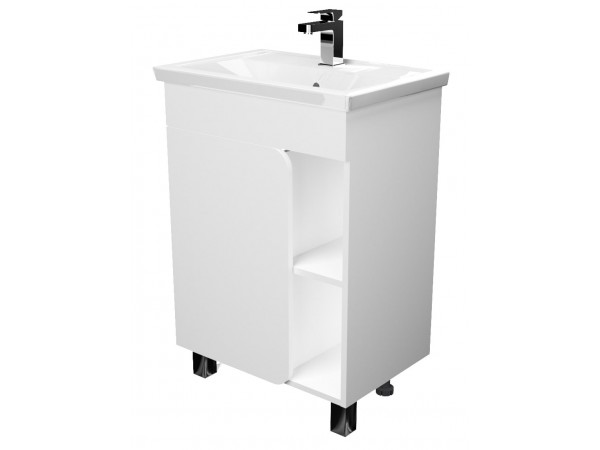 Тумба Nuvo 70Н 1д. Белый глянец