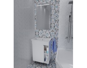 Тумба Nuvo 70Н 1д. Белый глянец