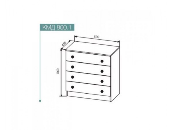 Комод 800 Ki-ki КМД 800.1