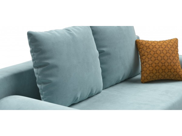 Диван Мадрид 2.0 MINI НПБ велюр Monolit аква NEW