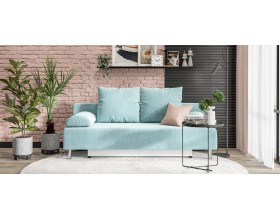 Диван Мадрид 2.0 MINI НПБ велюр Monolit аква NEW