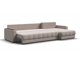 Босс Макс угловой диван Велюр Монолит латте