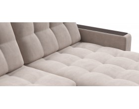 Босс Макс угловой диван Велюр Монолит латте