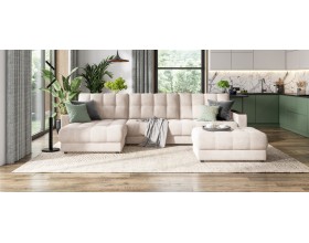 Босс Макс угловой диван Велюр Монолит латте