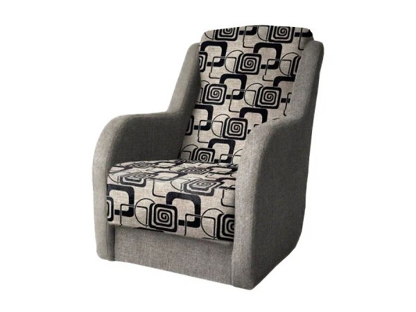 Кресло мягкое  Дачник-1 (рогожка кубики коричневые/рогожка бежевый)