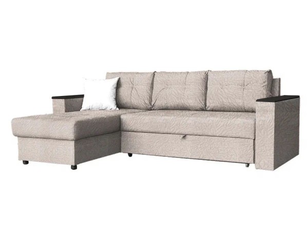 Диван угловой Фаворит без бара (саванна крем)