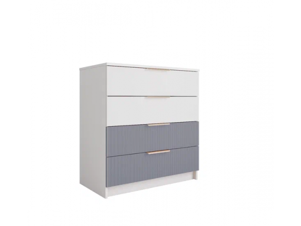 Комод 800 МС Лавис КМД 800.1 Белый софт/Серый Эмалит