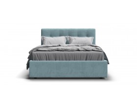 Белла Кровать+ПМ 140*200 Велюр Монолит аква