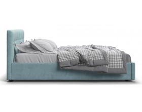 Белла Кровать+ПМ 140*200 Велюр Монолит аква