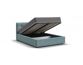 Белла Кровать+ПМ 140*200 Велюр Монолит аква