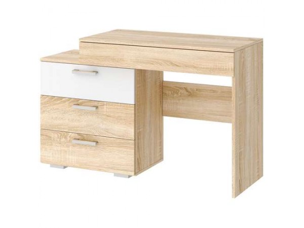 СОНАТА Стол косм. СКС-1200 Сонома-Белый глянец