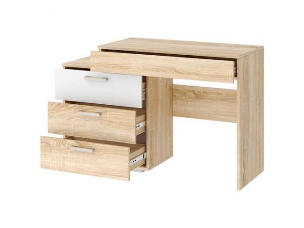 СОНАТА Стол косм. СКС-1200 Сонома-Белый глянец