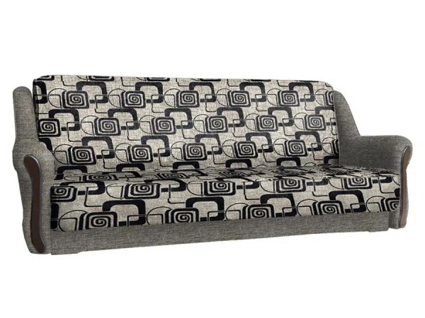 Диван Анна-1 (рогожка кубики коричневые/рогожка бежевый)