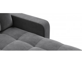 Денди угловой диван Велюр Монолит серый