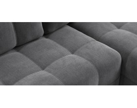 Денди угловой диван Велюр Монолит серый