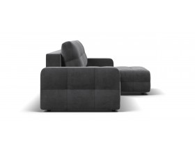 Денди угловой диван Велюр Монолит серый