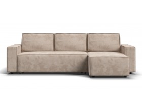 Норд угловой диван Велюр Алькантара пепел