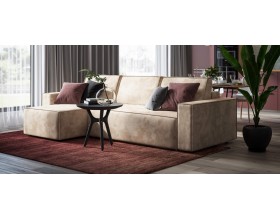 Норд угловой диван Велюр Алькантара пепел