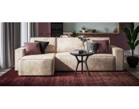 Норд угловой диван Велюр Алькантара пепел