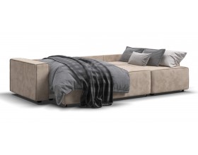 Норд угловой диван Велюр Алькантара пепел