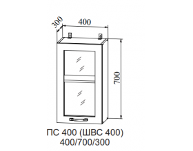 Корпус верхний стекло ПС 400