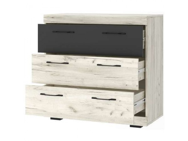 СОНАТА Комод КС-900 Крафт белый-Антрацит