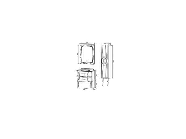 Зеркало Brilliant/Cristal 70*90 Light, с подогревом