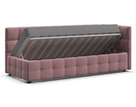 Босс Мини Кровать+ПМ 90*200 Велюр Монолит розовый