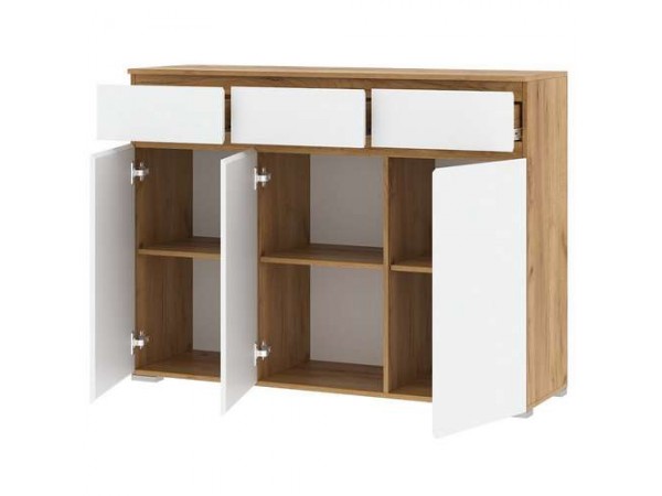 Комод 3С3Я "ГРЕТТА" Дуб Крафт золотой - Белый