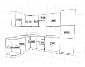 Кухня Вариант фасада Капри Камень светлый 1,7*2,9м 