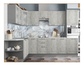 Кухня Вариант фасада Капри Камень светлый 1,7*2,9м 