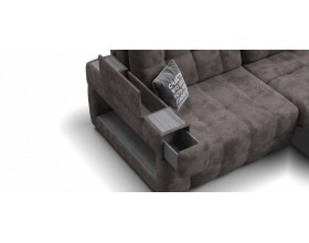 Босс ХО диван Велюр Алькантара серый