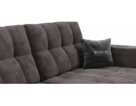 Босс ХО диван Велюр Алькантара серый