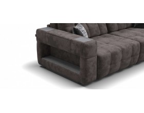 Босс ХО диван Велюр Алькантара серый