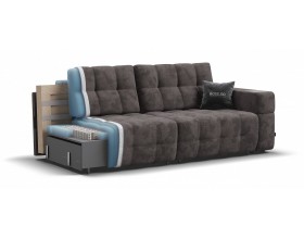 Босс ХО диван Велюр Алькантара серый