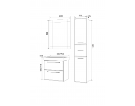 Пенал Visbaden 30П 2д. 1в.я. Wood L