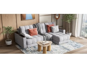 Босс Классик угловой диван Велюр Роял агат