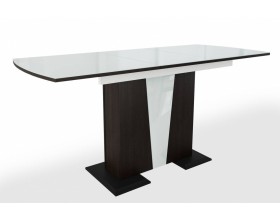 Стол Фрегат обеденный Венге/Стекло белое)