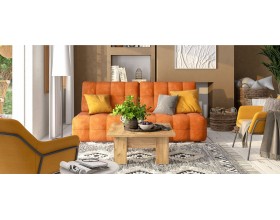 Босс Лофт диван Велюр Алькантара оранж