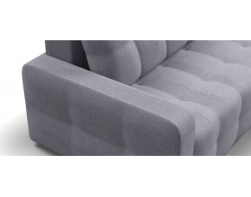 Денди угловой диван Рогожка Мальмо платина